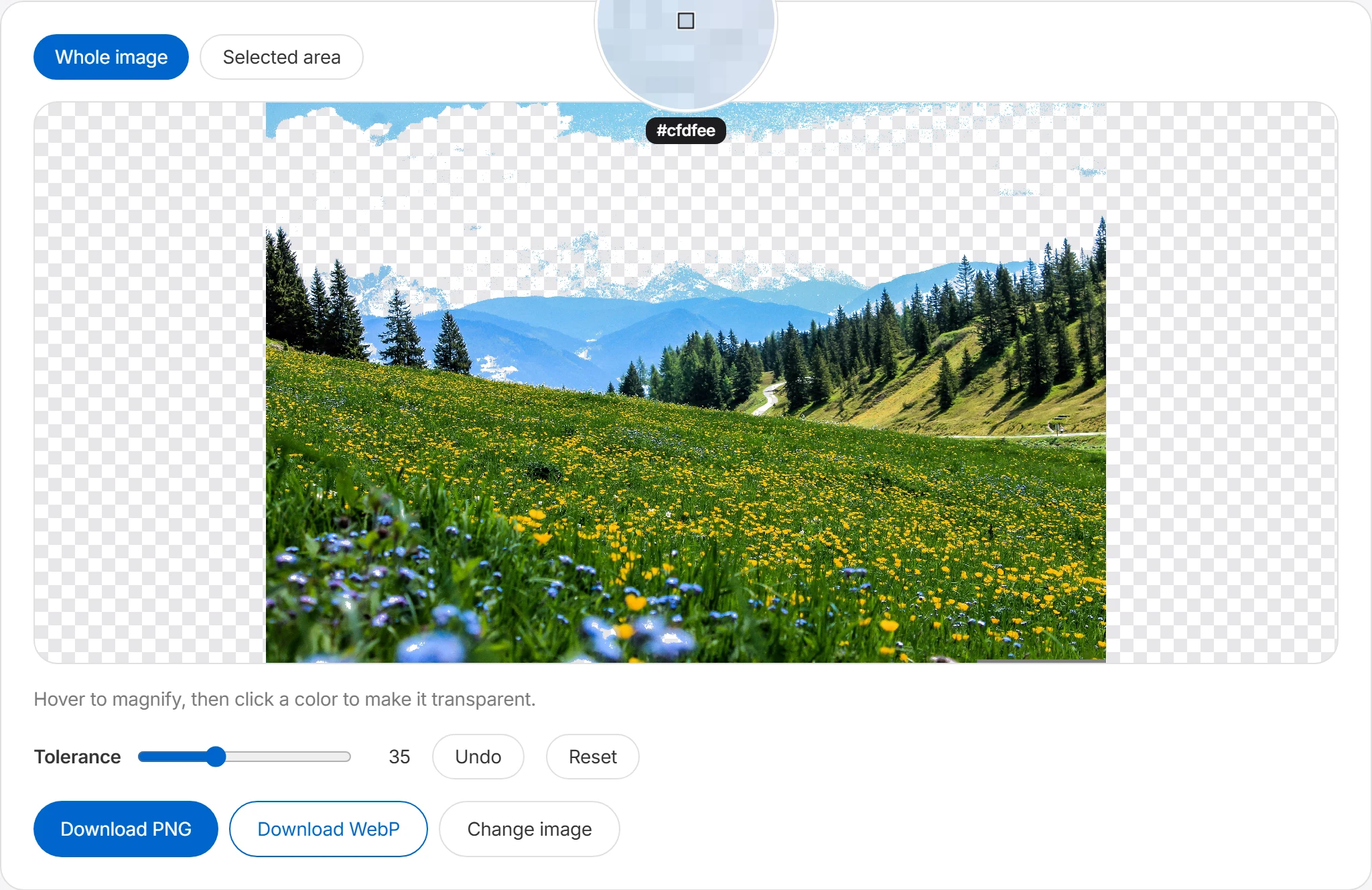 Als PNG oder WebP herunterladen